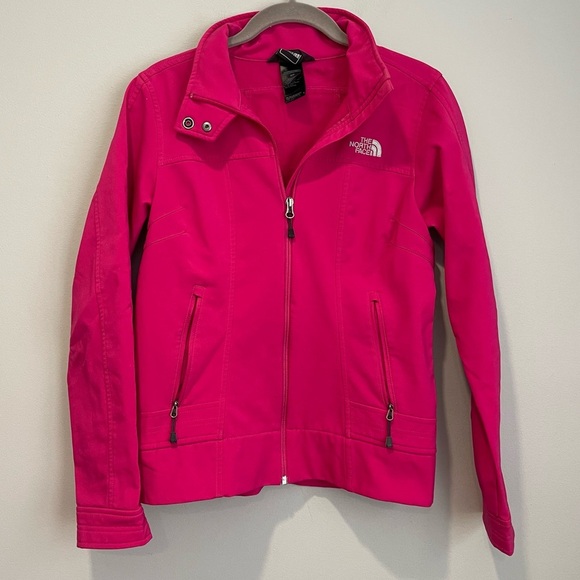 North Face Hot Pink Zip Up Jacket - Picture 1 of 3